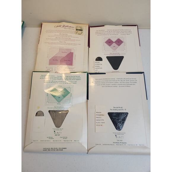 New 4 VTG Hanes Silk Reflections Silky Sheer Sandalfoot Pantyhose & Stockings - Picture 6 of 10